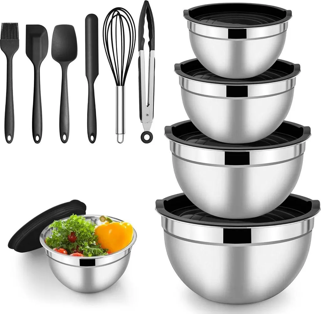 Set 5 Ciotole Inox Herogo - Il Kit Definitivo per Meal Prep