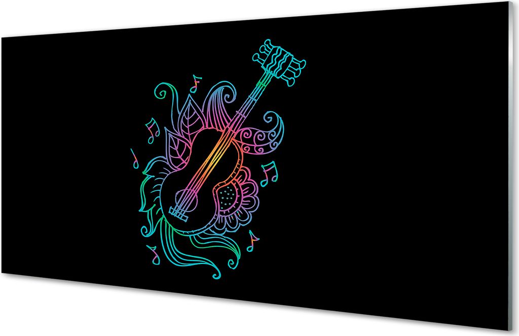 Glasbilder 100x50 Wandkunst Schwarz-Weiß-Notizen