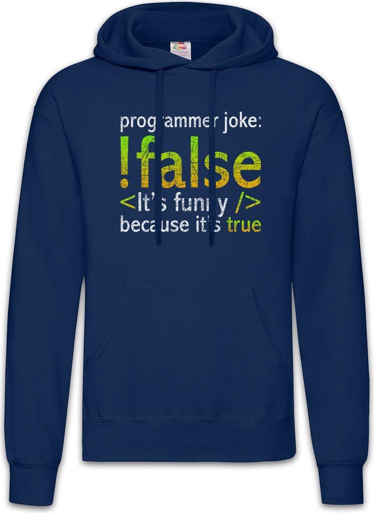 Urban Backwoods Programmer Joke, Herren Hoodie, Farbe: Navy, Größe: L