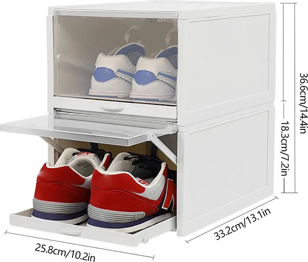 Rangement Chaussures Modulable : Pack de 3 Casiers en Plastique Rigide
