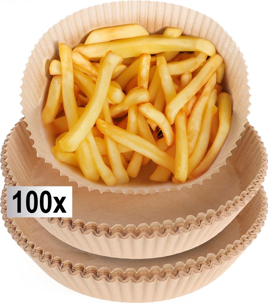 Papier für Heißluftfritteuse Ø 20 cm, 100 Stück, Produktbild 