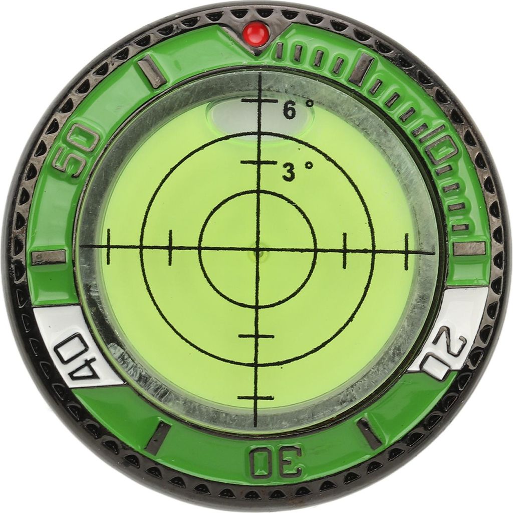 Golfgrün -Leser Dual Side Puting Aid Ball Marker mit Blasenebene genau tragbares Zubehör für Sport im Freien Gelb
