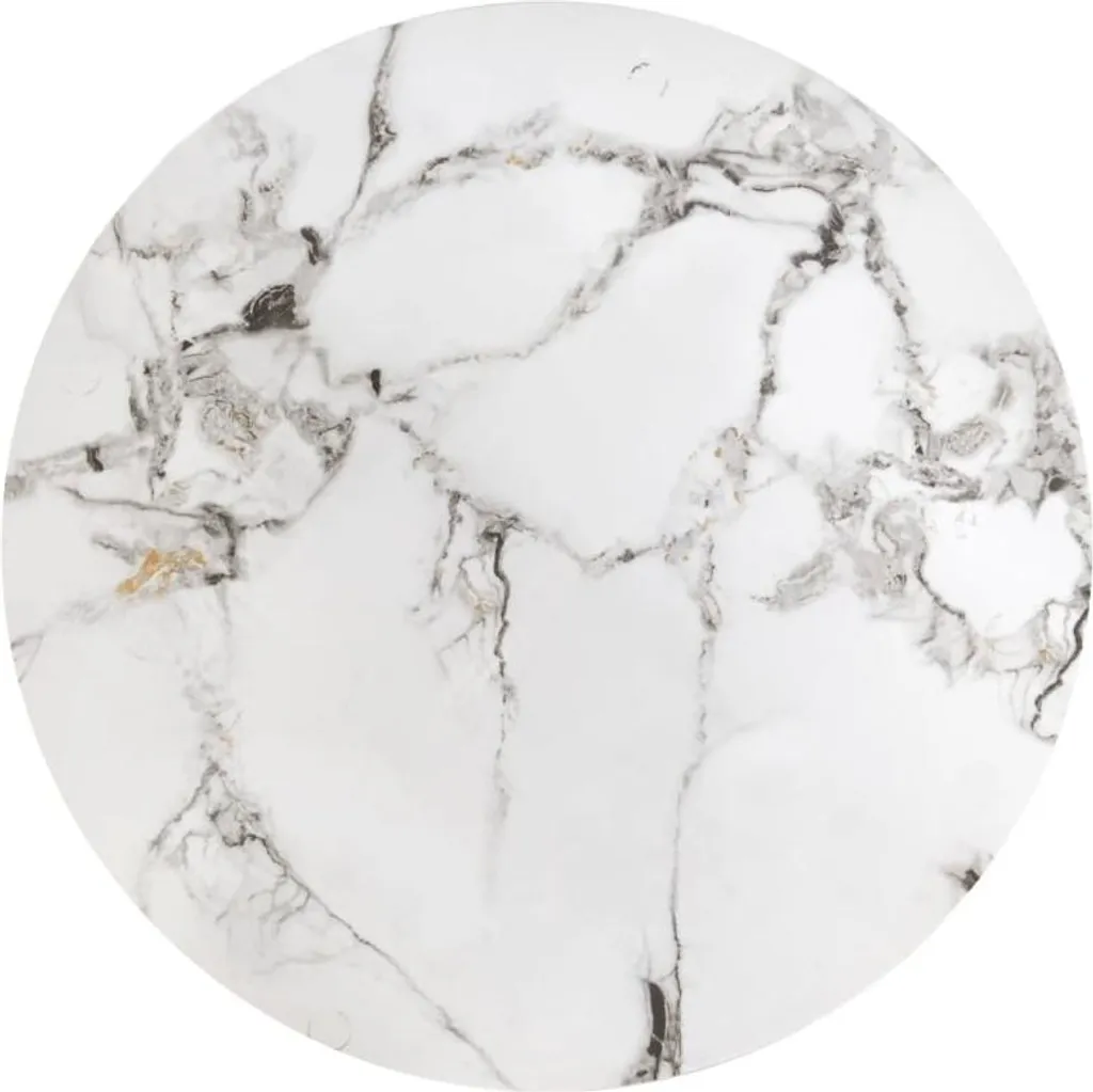 Ensemble de 3 tables GILDA gigognes effet marbre blanc et noir chic