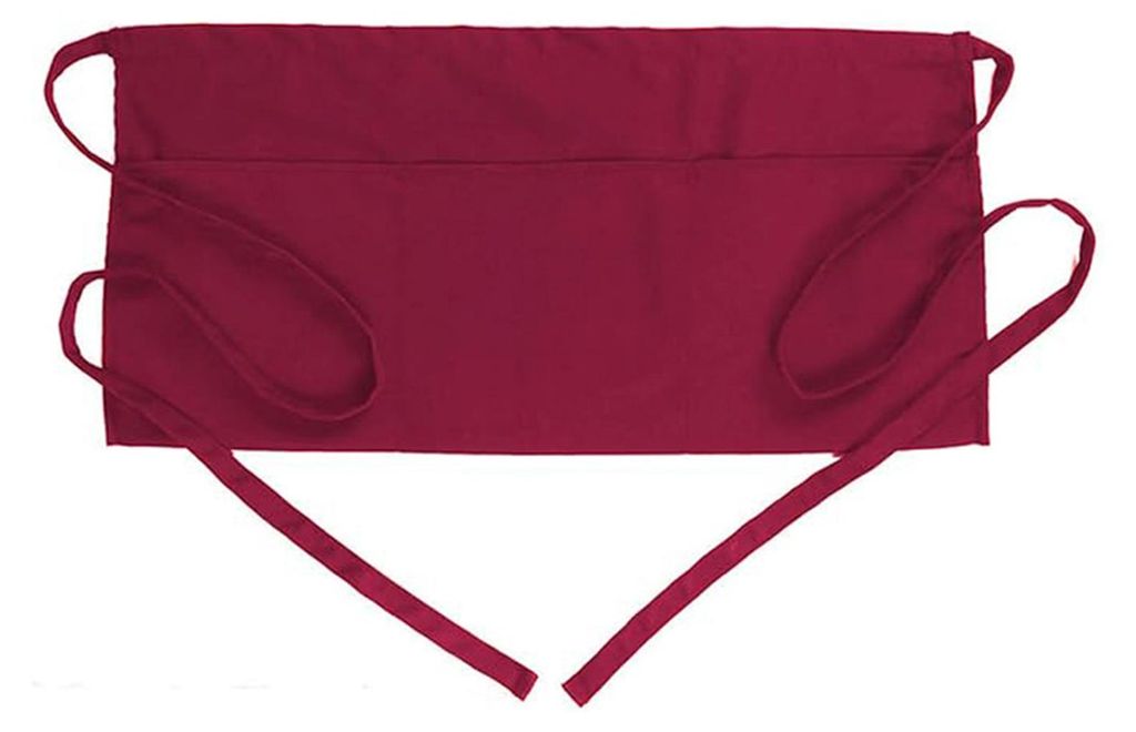Halbschürze mit 3 Taschen, Arbeitsschürze aus Polyester, schnelltrocknend, wasserdicht, pflegeleicht, staubdicht, Kochschürze für Köche, Bäck...