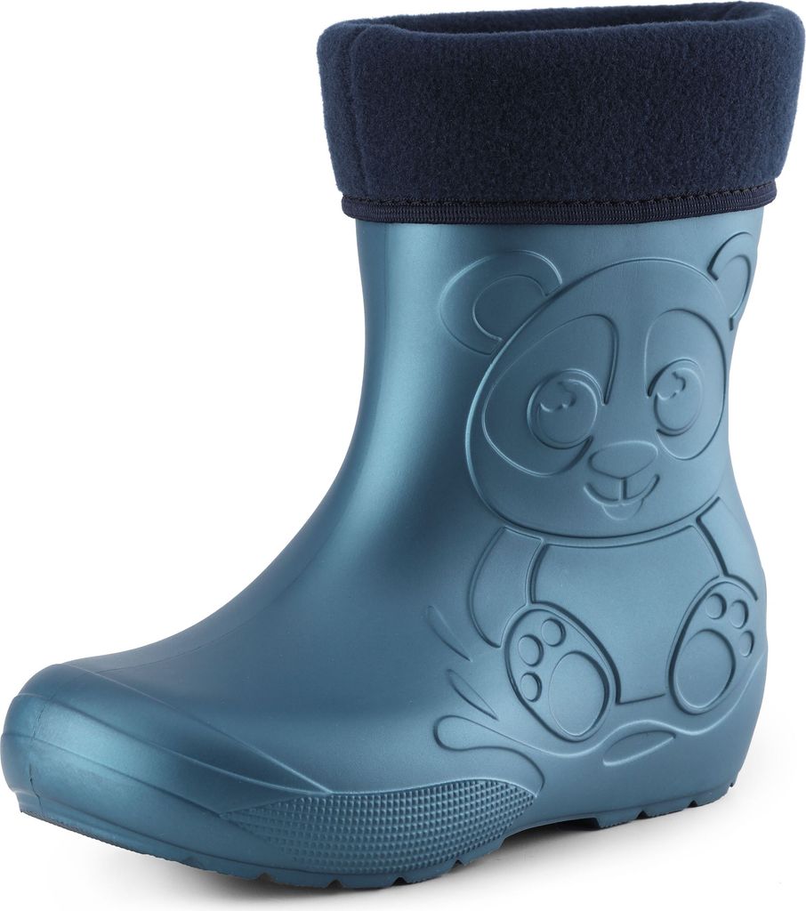 Ladeheid Eva Kinder Jungen Mädchen Gummistiefel Regenschuhe gefüttert LA-CA-11 (Metallisches Blau-2, 22/23 EU).