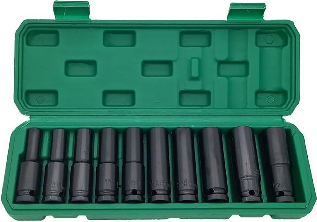 Douille à choc hexagonale 1/2 en acier robuste 10-24mm, lot de 10 pièces