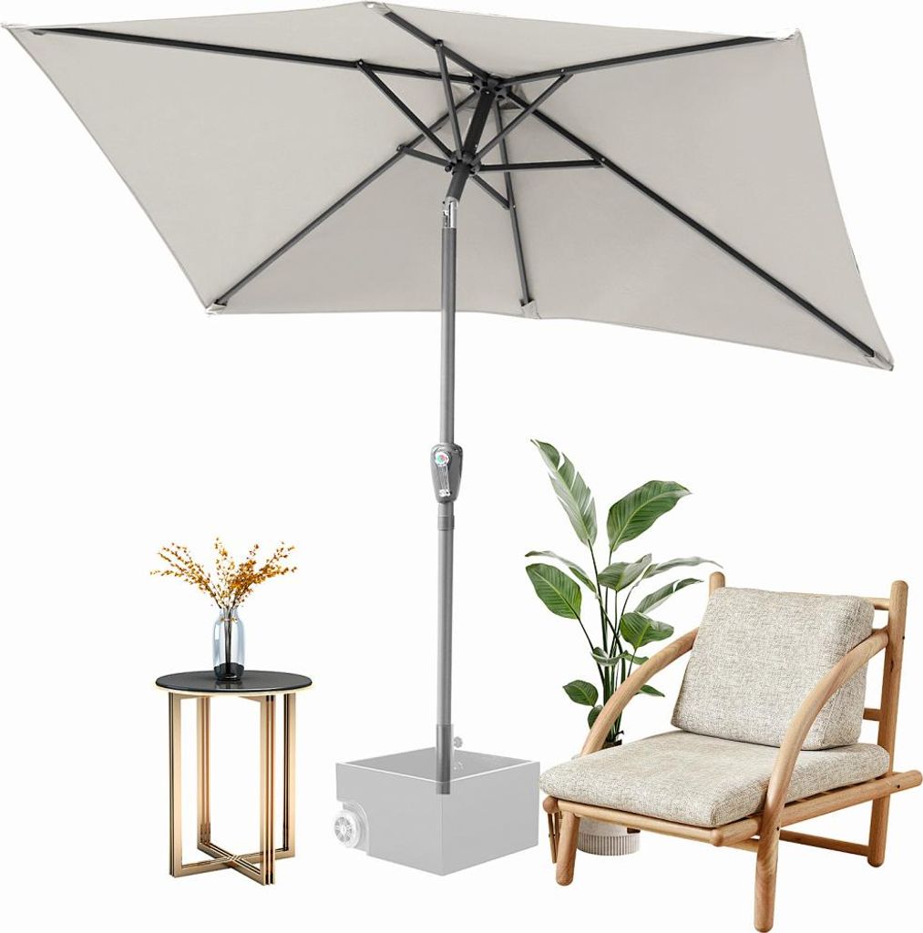 Faziango Sonnenschirm 140x210cm, Gartenschirm, knickbar, Produktbild 