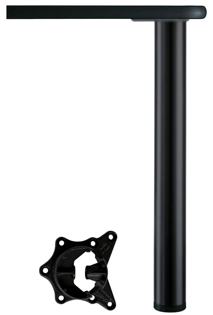Piede di supporto nero opaco, altezza 87 cm, regolabile in Immagine del prodotto 