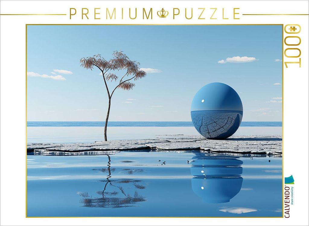 CALVENDO Puzzle Blaue Kugel | 1000 Teile Lege-Größe 64x48cm Foto-Puzzle für glückliche Stunden