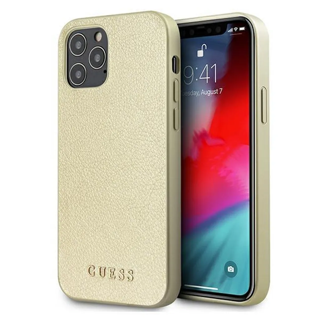 Custodia Rigida Guess iPhone 12 Pro Max Oro Iridescente Lusso