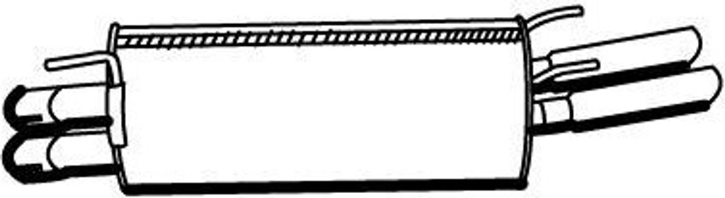 VEGAZ OS-364 Endschalldämpfer für OPEL Omega B Caravan (V94) Auspuff
