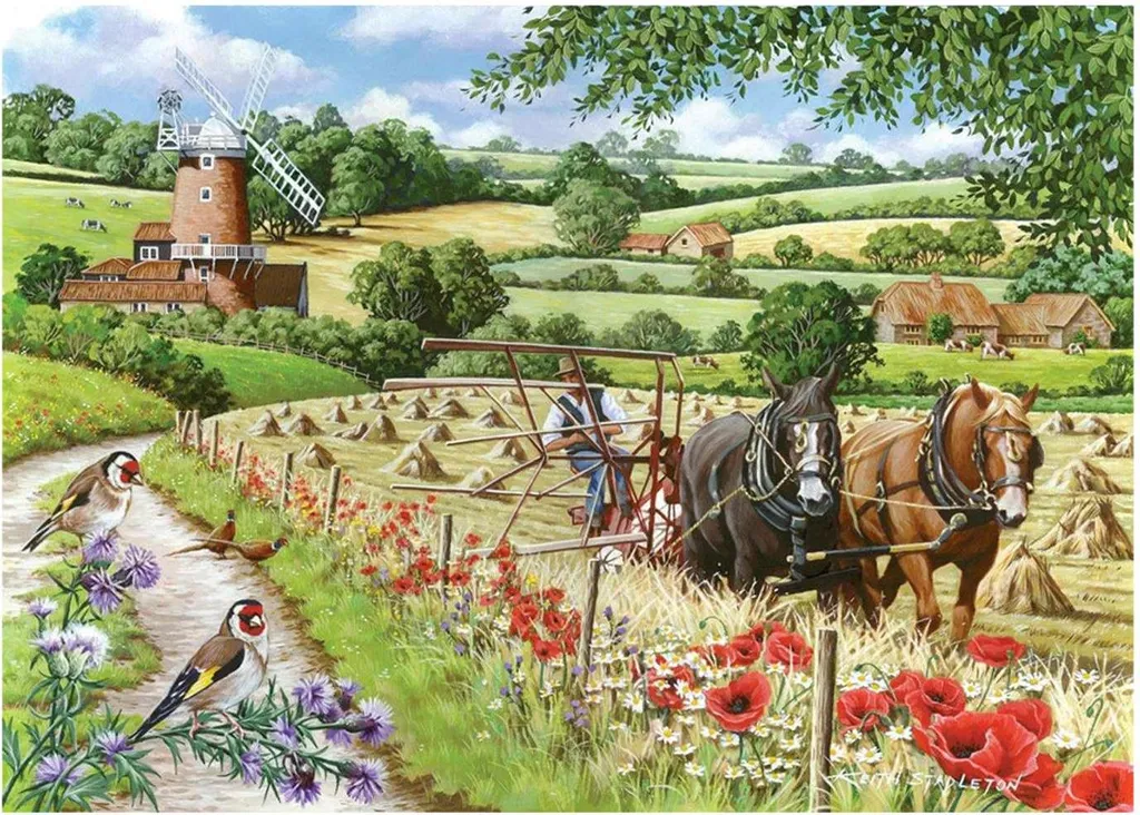 Puzzle paysage Windmill Lane avec grandes pièces confortables de 500 XL