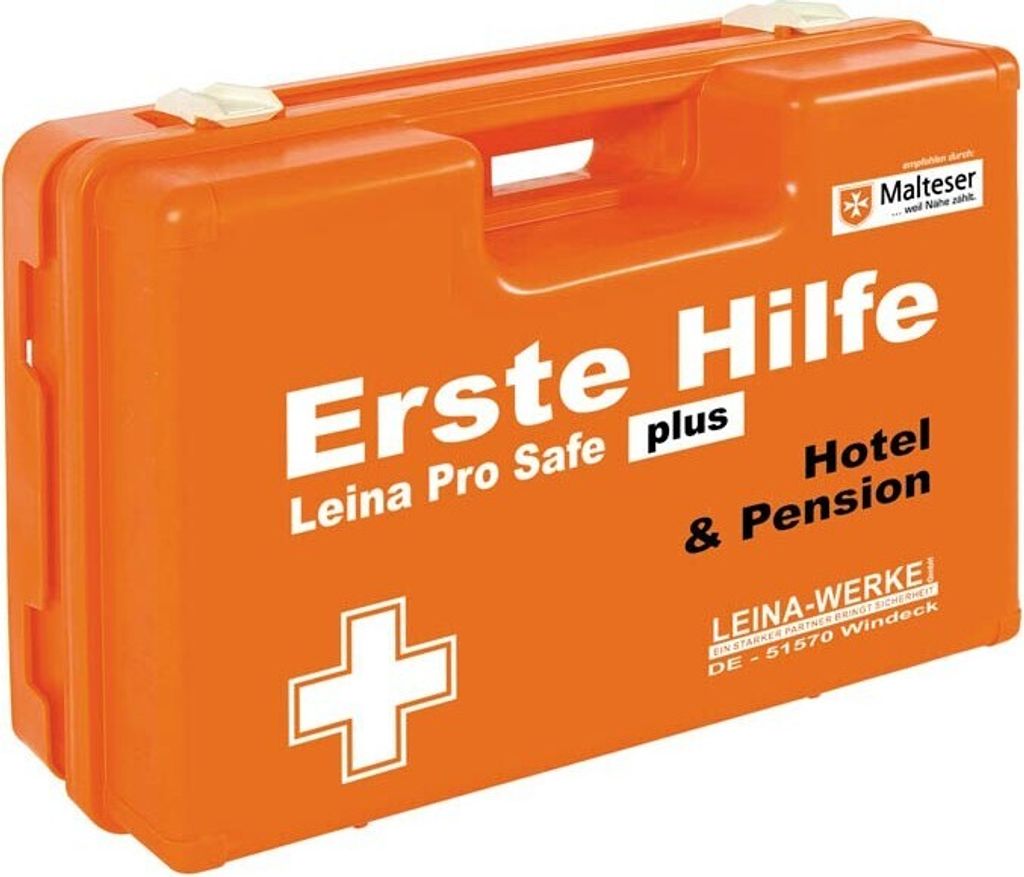 LEINA-WERKE Erste-Hilfe-Koffer Pro Safe plus Hotel & Pension DIN 13169 orange