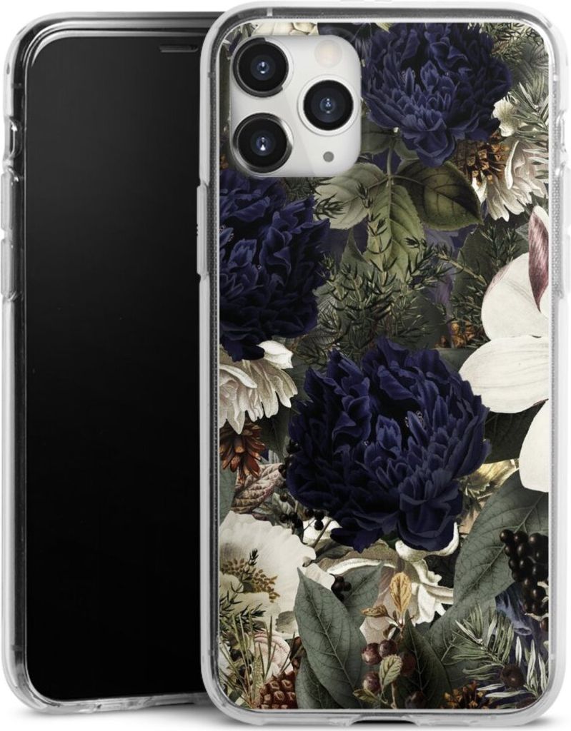 DeinDesign Handyhülle für Apple iPhone 11 Pro Max Silikon Hülle Case Smartphone Schutzhülle Blumen Utart Vintage