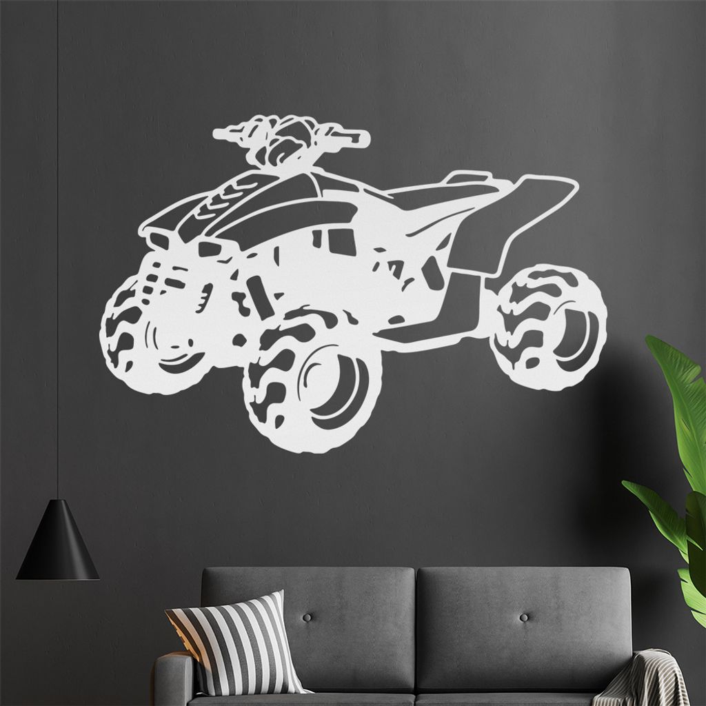 KIWISTAR Quad - Bike Offroad Tour Wandtattoo in 6 Größen - Wandaufkleber Wall Sticker - Dekoration, Küche, Wohnzimmer, Schlafzimmer, Badezimmer