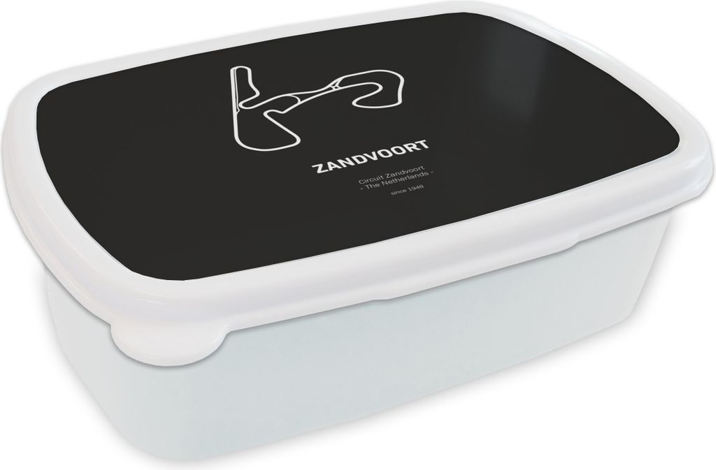 KitchenYeah Lunchbox Brotzeit Brotdose 17x11 cm Zandvoort - Formel 1 - Schwarz Kinder Brotzeitdose - Lunch Box - Kinder - Sandwich-Box - Schulbox...