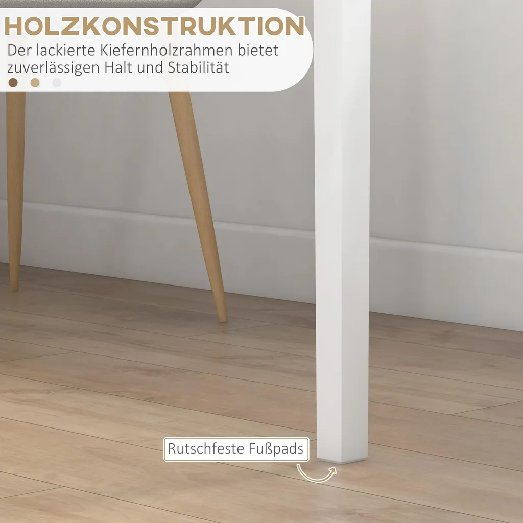 Table carrée bois blanc compacte solution idéale pour petits espaces - 5