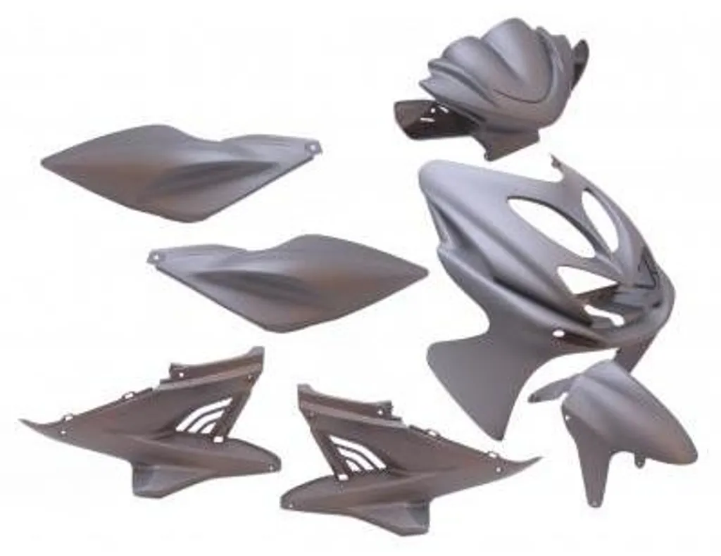 Kit carénage Edge 9 pièces Gris Mat pour Yamaha Aerox avant 2014