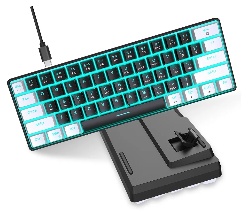 Clavier de Jeu Mécanique Compact - Switch Bleu et Rétroéclairage Chroma