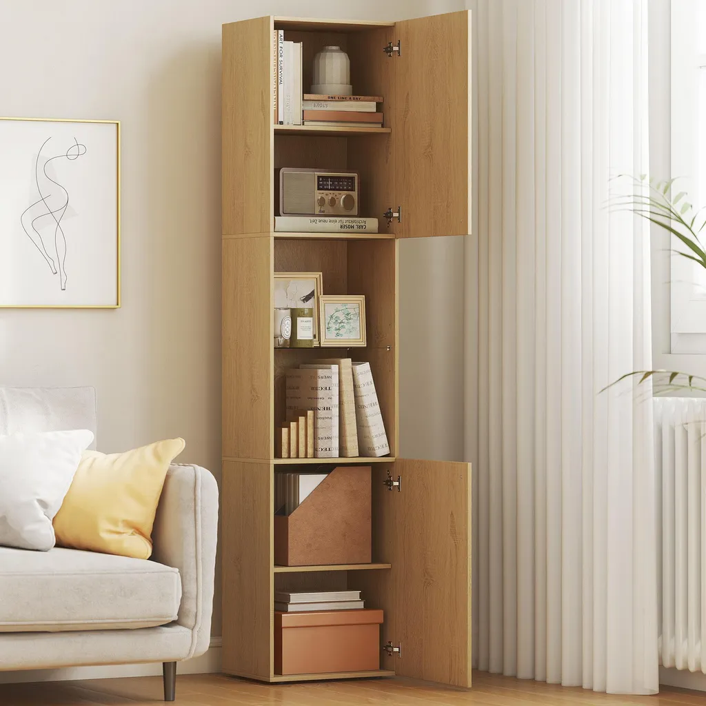 Meuble haut salle de bain bois 6 étages pour optimiser les petits espaces - 10