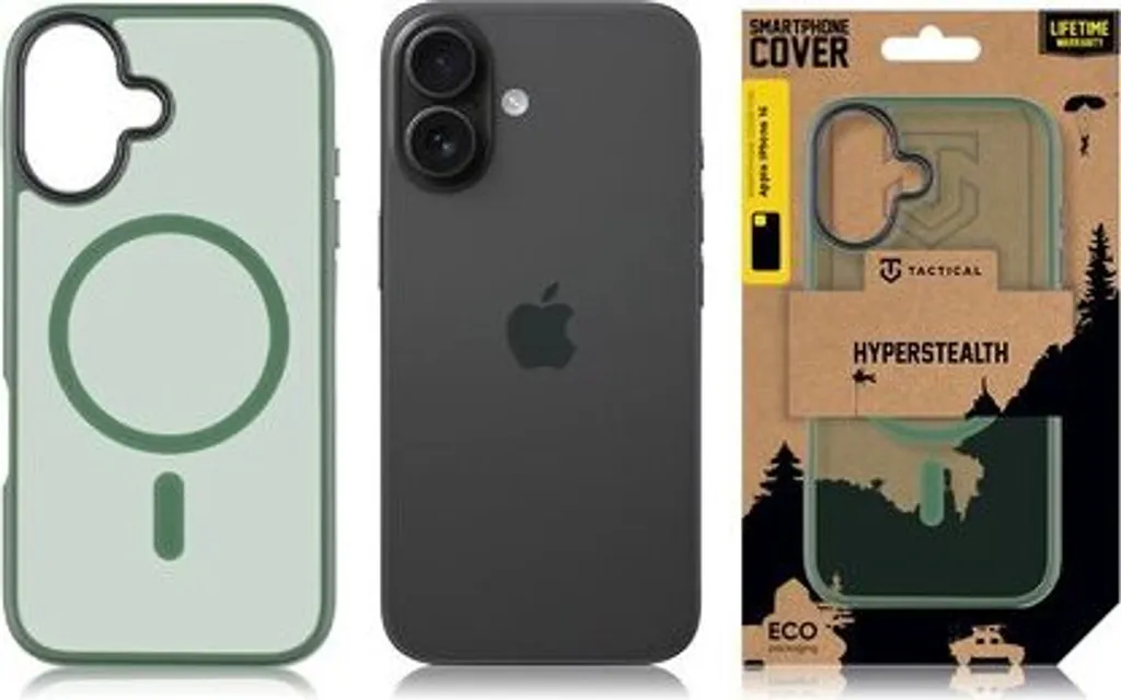 Coque iPhone 16 Antichoc MagForce pour extérieur et sport Vert Forêt