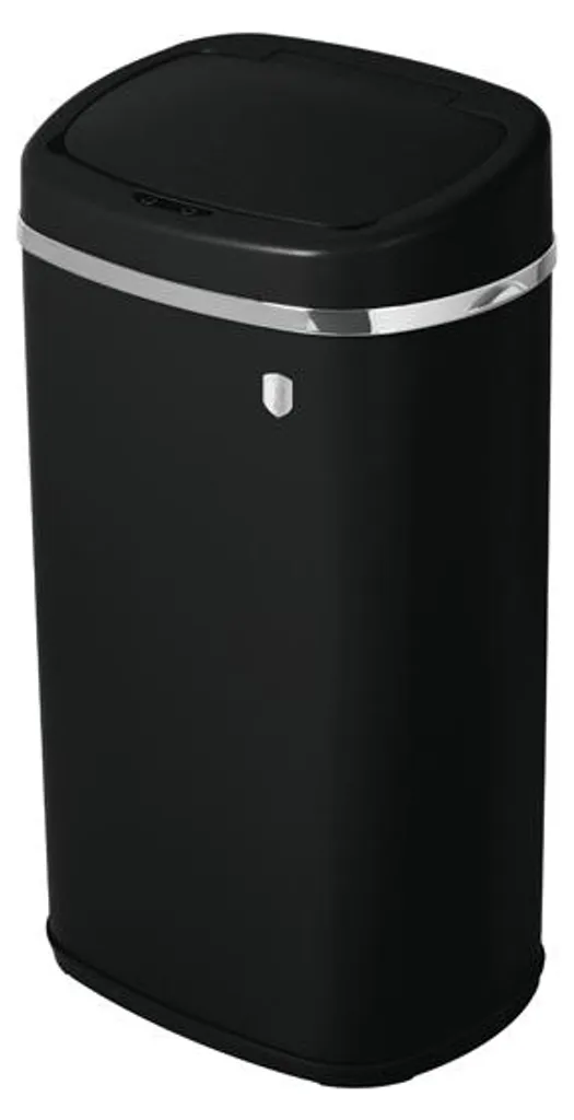 Grande poubelle cuisine 58 litres automatique noir mat BerlingerHaus