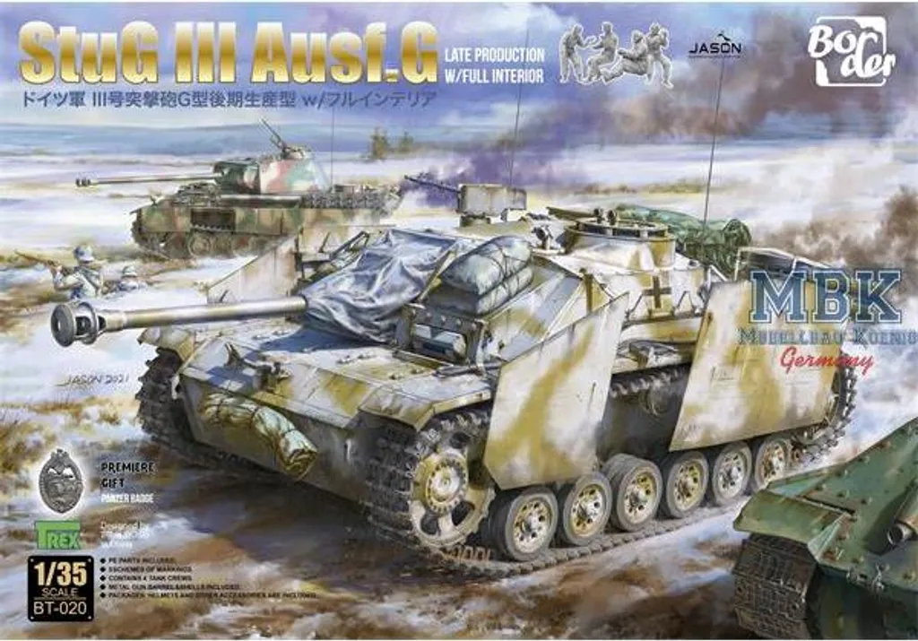Modèle réduit StuG III Ausf. G Border Model BT-020 pour diorama militaire