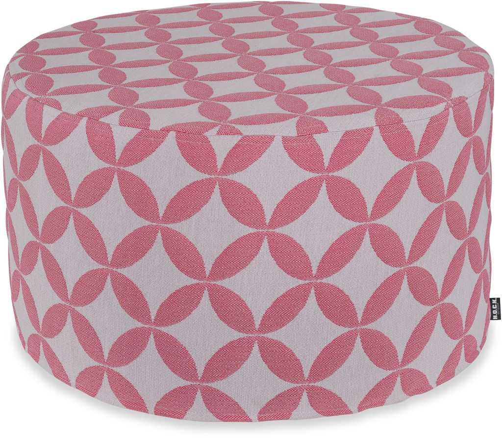 H.O.C.K. Luna Outdoor Hocker rund Pouf ø60x40cm berry
