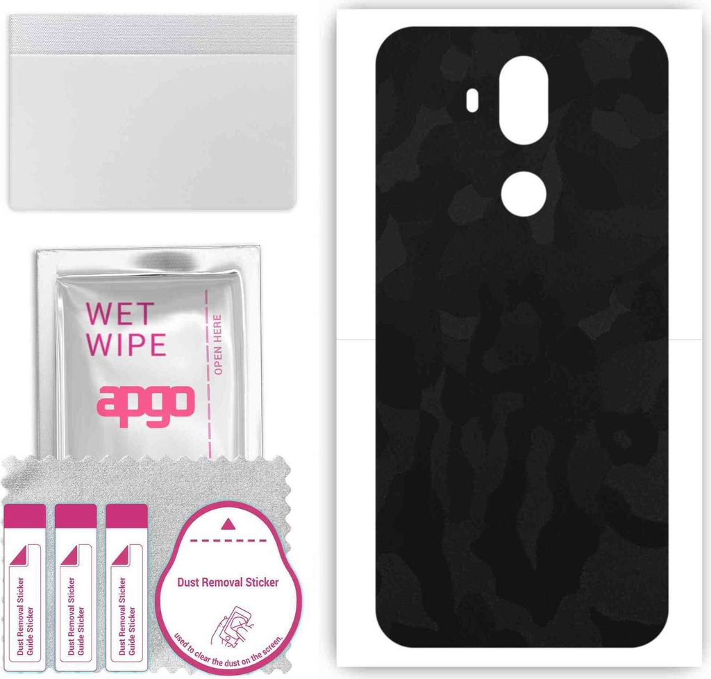 apgo Rückseite Schutzfolie, Skin, kompatibel mit TP-Link Neffos X9, Hinten Displayschutzfolie aus Vinylfolie, kratzfest, einfache Montage - Schwar...