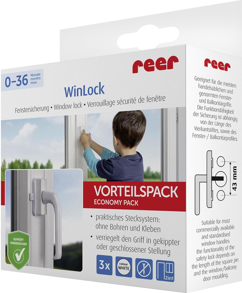 Reer Fenstersicherung WinLock weiß