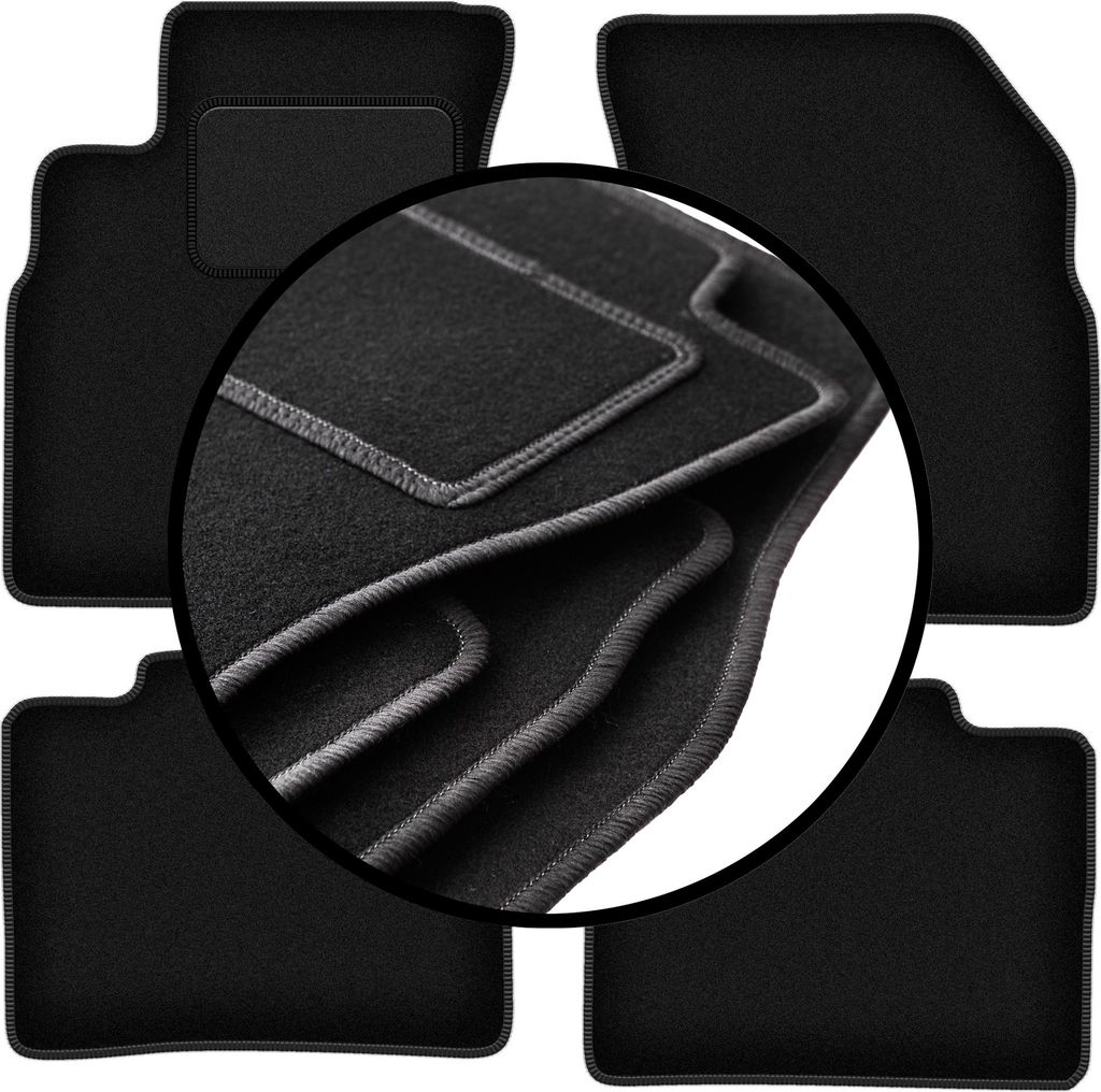 Komplettset Veloursmatten für: Kia Optima I Limousine (2001-2006)