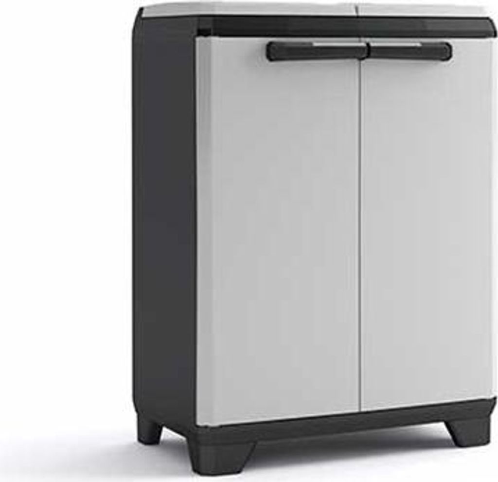 Armoire Tri Selectif 68 X 39 X H92 Cm Noir-gris - Split Image du produit 