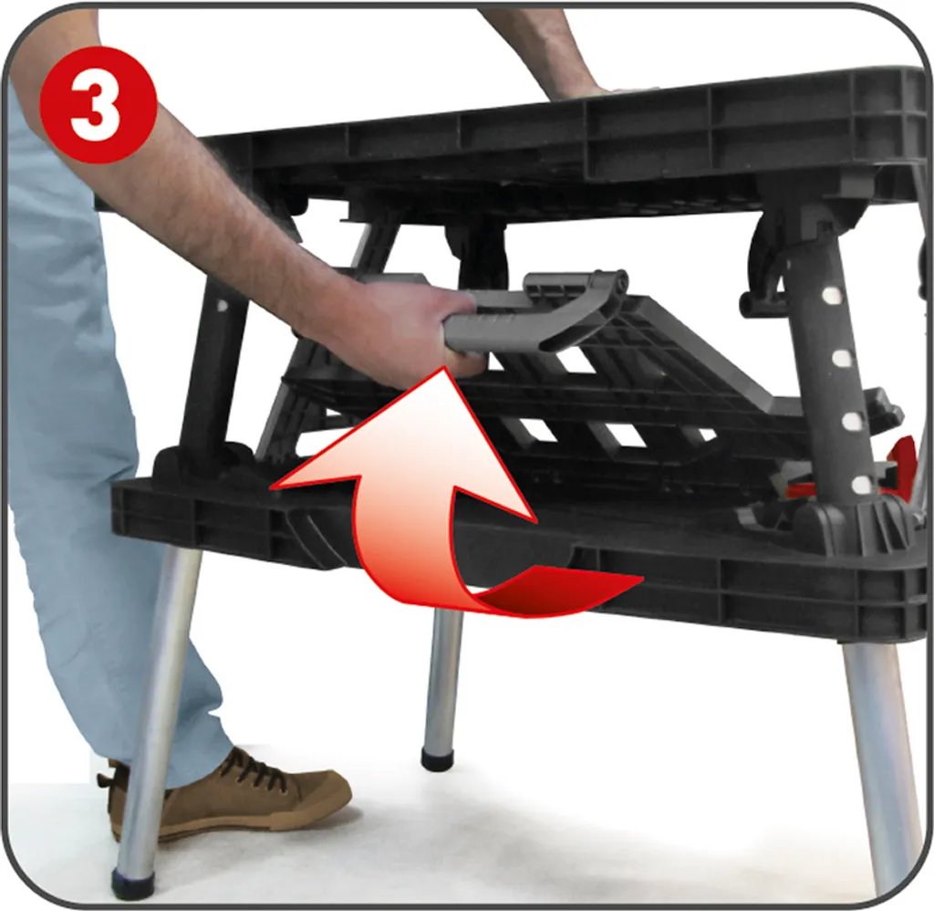 Établi pliant transportable KETER avec plateau de serrage polyvalent - 25