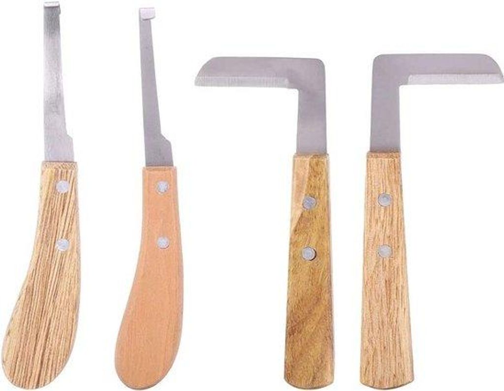 Hufmesser Kit links Rechtshandig Trimmen Werkzeug Holzgriff