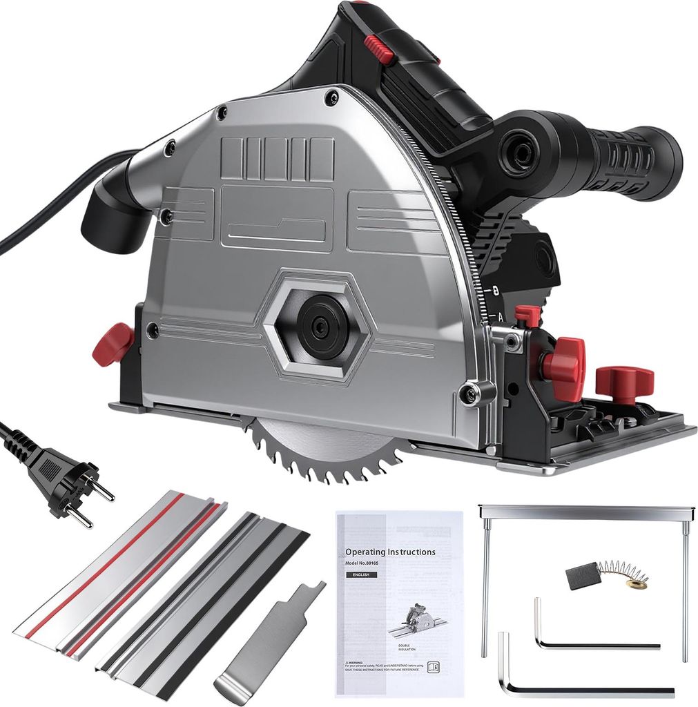1200W Tauchsäge mit 5000 U/min – 165mm Sägeblatt, 1,4m Produktbild 