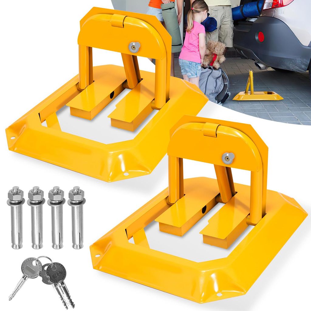 Ikodm, dissuasori per parcheggio pieghevoli, 55,5 x 46 x 32 Immagine del prodotto 