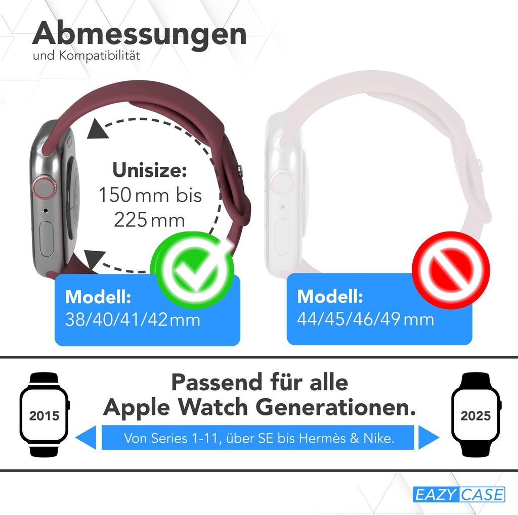 EAZY CASE Apple Watch Armband Silicon 38mm/40mm/41mm Produktbild 