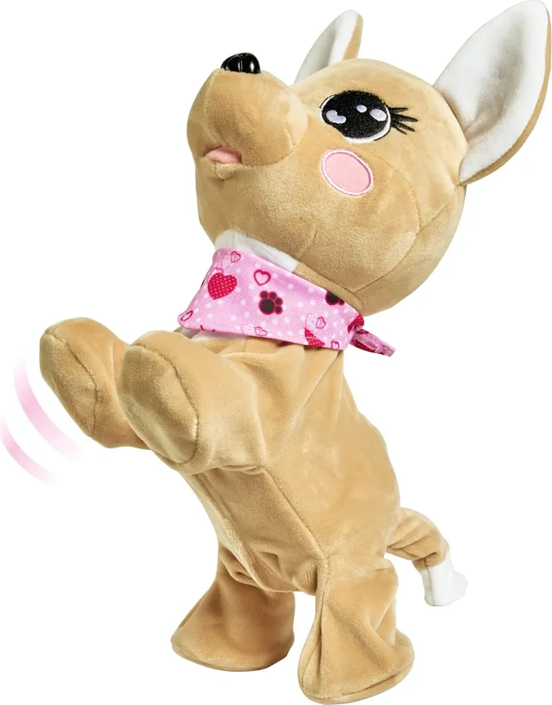 Chi Chi Love Baby Boo Chien Interactif Peluche qui Répond à la Voix 30cm
