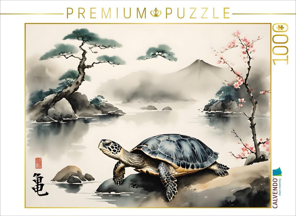 CALVENDO Puzzle Schildkröte - Jahrhunderte in einem Schritt | 1000 Teile Lege-Größe 64x48cm Foto-Puzzle für glückliche Stunden