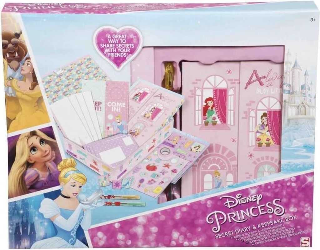 Markeneinheit: Geheimes Tagebuch und Aufbewahrungsbox für Disney-Prinzessinnen