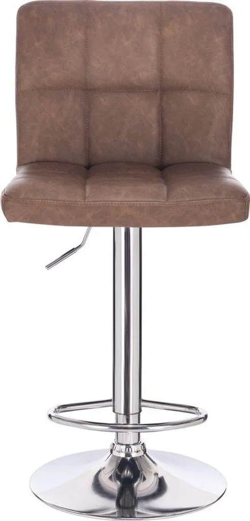 Siège de bar haut de gamme avec dossier : tabouret design marron chic