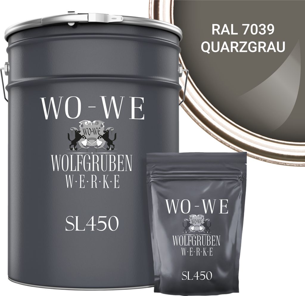 2K Poolfarbe Poolbeschichtung Schwimmbadfarbe SL450 Quarzgrau wie RAL 7039 - 20Kg