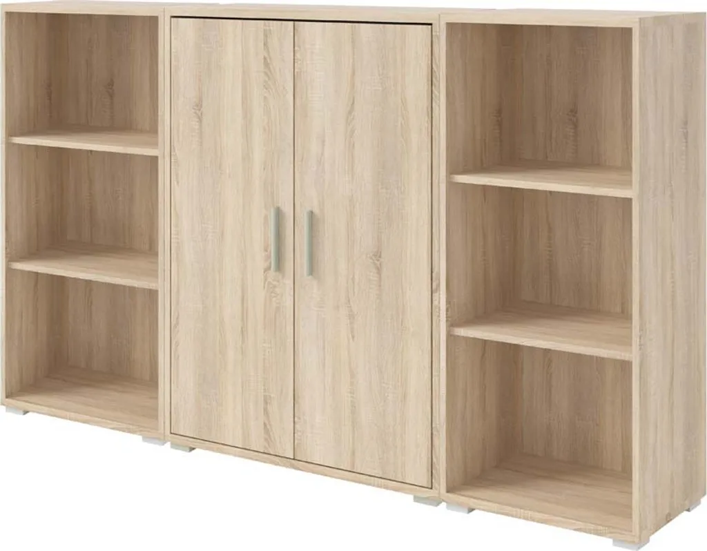 Armoire en chêne Sonoma de 3 niveaux de rangement pour bureau
