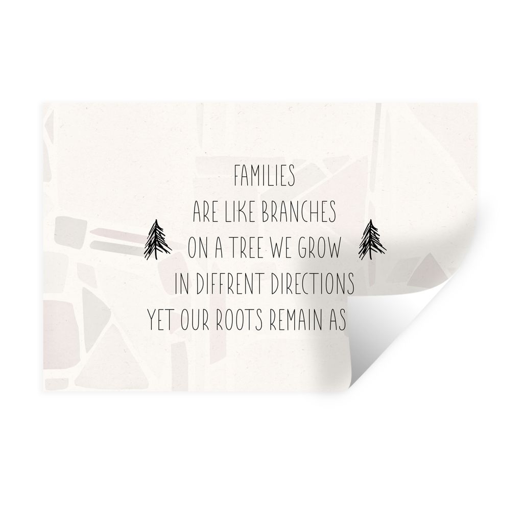 MuchoWow Wandtattoo Wandsticker Wandaufkleber Zitate - Familie - Sprichwörter 90x60 cm Selbstklebend und Repositionierbar - Aufkleber