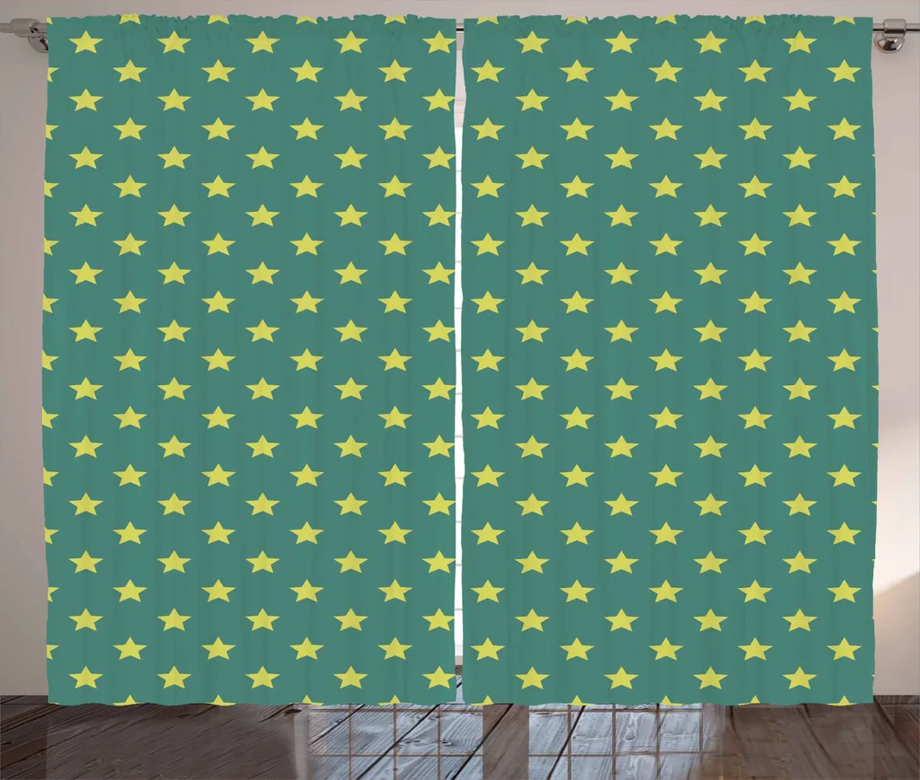 Tenda Soggiorno ABAKUHAUS 280x175 Verde Giada Vintage Geometrica