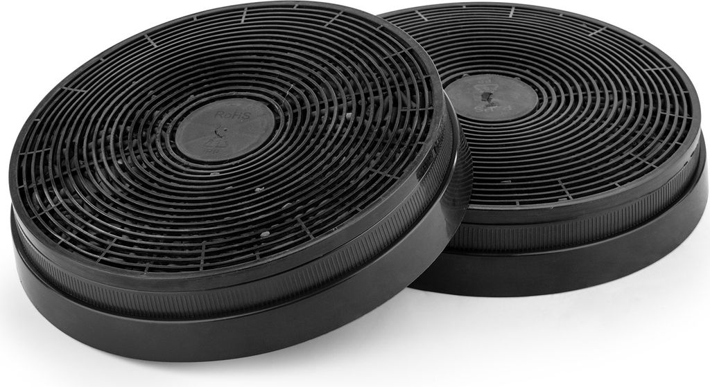 Klarstein Aktivkohlefilter für Dunstabzugshauben (Ersatzteil, 2 Filter, 17,5 cm Durchmesser) schwarz