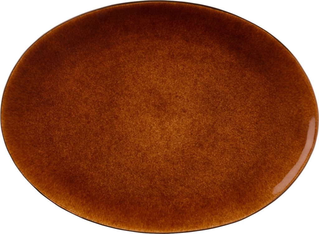 Bitz Servierplatte oval black/amber 45 x 34 cm