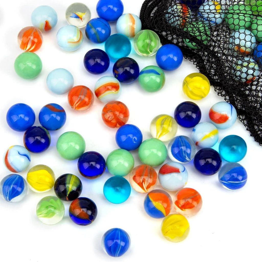 160 biglie di vetro, diametro 16 mm, ideali per giochi per Immagine del prodotto 