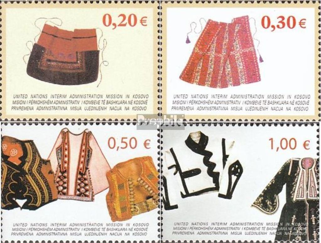 Briefmarken Kosovo 2004 Mi 22-25 (kompl.Ausg.) gestempelt Trachten