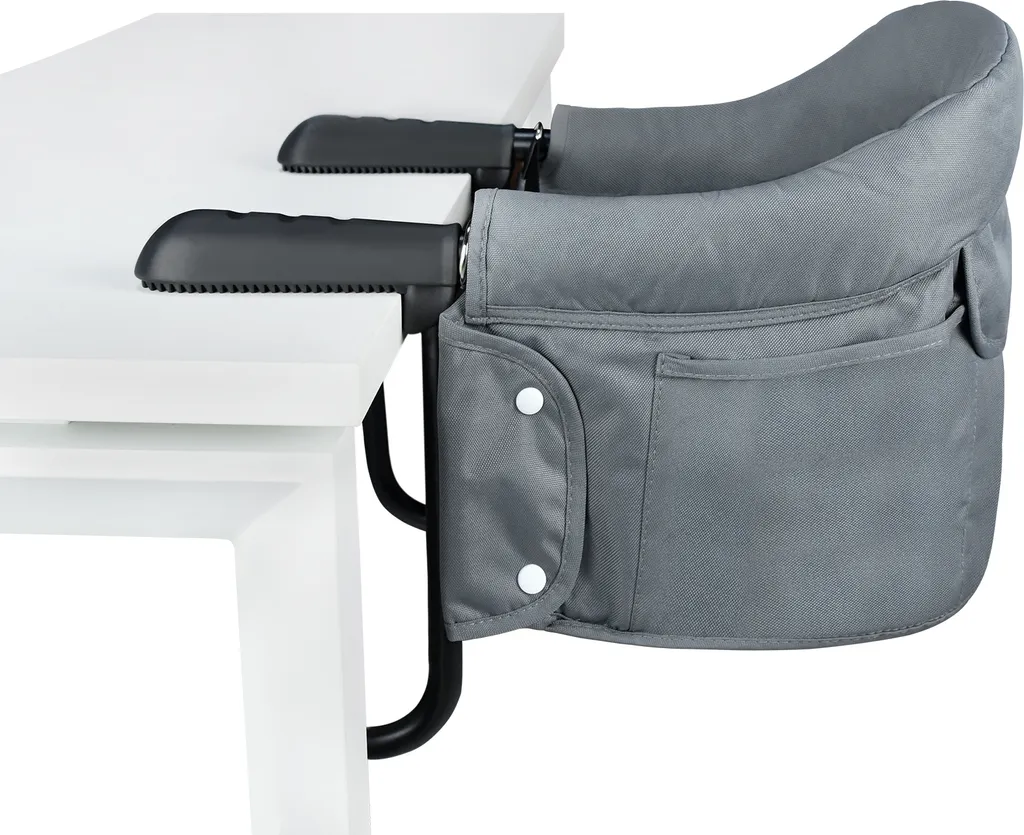 Sessamen-LP seggiolone Seggiolino da tavolo per bambini Sedia per bambini Seggiolino pieghevole Seggiolino per bambini da 6 a 36 mesi Grigio